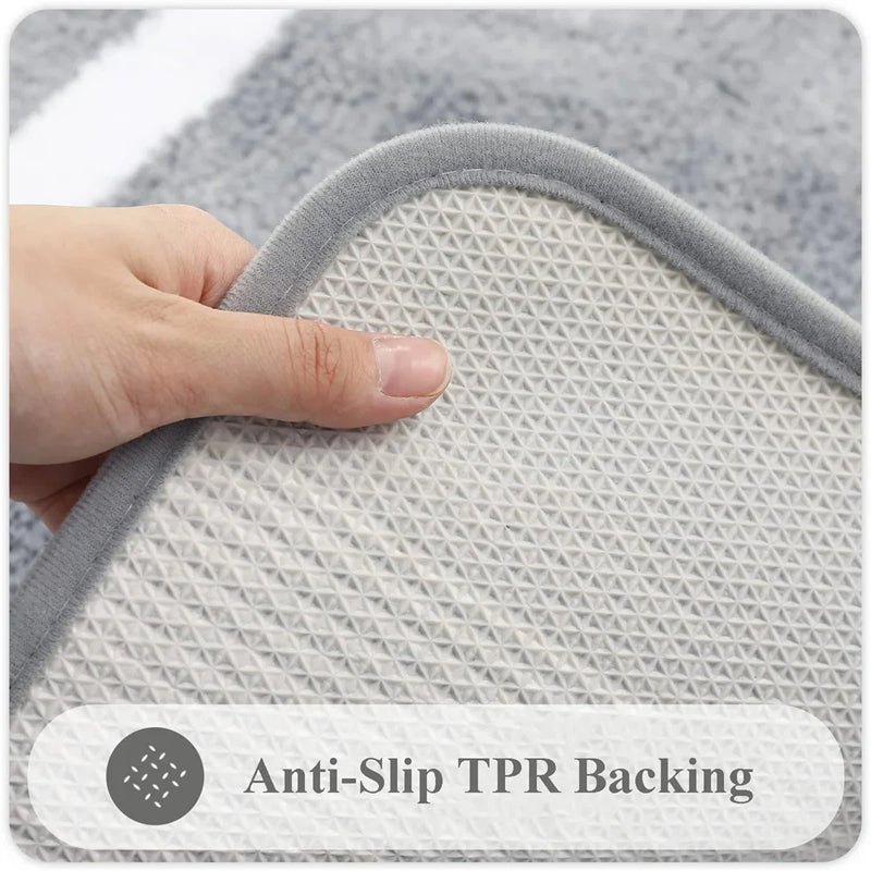 Axyaa Plush Bath Mat: Soft Non-Slip Rug for Bathroom, Bedroom, or Living Room