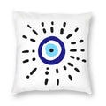 Evil Eye Black Art Cushion Cover Mystery Spirit Pillowcase by Axyaa