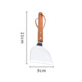 Axyaa Stainless Steel Wooden Handle Teppanyaki Frying Spatula Turners Kitchen Utensils