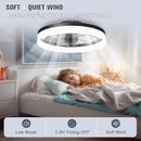 Axyaa Acrylic Ceiling Fan Light Remote Control 6-speed Living Room Fan Lamp