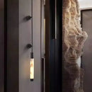 Axyaa Modern Luxury Marble LED Wall Lights Stainless Steel Sconces