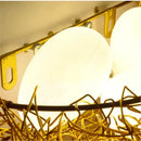 Nordic Style Bird Nest Wall Lamp by Axyaa: Creative, Luminous, Woven Design for Home Decor