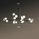 Axyaa Nordic Bean Molecular Chandelier - Modern LED Branch Lamp for Living Room & Restaurant