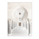 Islamic Calligraphy Shukr Sabr Beige Art Print by Axyaa for Living Room Decor