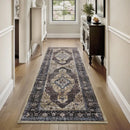 Bohemian Style Runner Rug by Axyaa - Retro Chic Carpet for Bedroom and Corridors