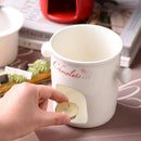 Axyaa Ceramic Chafing Dish Cup Set with Fork for Christmas Party & Home Event