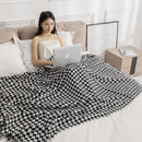 Axyaa Houndstooth Decor Throw Blanket Soft Sofa Scarf, Modern Bed Flag Tassel