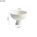 Axya Round Ceramic High Feet Dinner Bowl Set