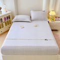 Axyaa Double-Layer Plaid Lace Mattress: Soft, Skin-Friendly, Non-Slip - Single Piece