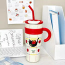 Axyaa Cute Thermos Water Bottle Insulated Stainless Steel Tumbler with Straw