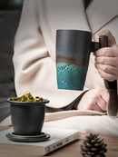Axyaa Ceramic Tea Cup Coffee Mug Set, Handmade Business Gift, Traditional Chinese Style