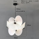 Axyaa Serpentine LED Chandelier: Creative White Fabric Pendant Light & Suspension Lighting for Home Decor