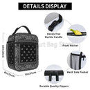 Axyaa Paisley Bandanna Border Insulated Lunch Bag - Portable Thermal Lunch Box
