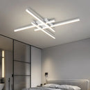 Axyaa Modern Black Chandelier LED Ceiling Strip Lights for Living Room