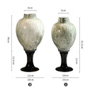 Axyaa Medieval High White Porcelain Glass Vase for Wabi Sabi Style Flower Arrangement
