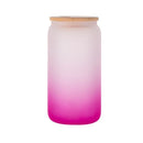 Axyaa Gradient Glass Cup with Lid - High Borosilicate Juice Beer Milk Bubble Tea Cup