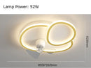 Axyaa Modern Minimal Ultra-Thin Ceiling Fan Light for Summer/Winter