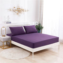 Axyaa Soft Fitted Sheet Set, Solid Color, Single Double Bed Sheet & Pillowcases