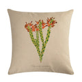 Axyaa Plant Print Embrace Pillowcase 45*45cm