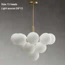 Axyaa Gold Glass Ball LED Ceiling Chandelier for Modern Nordic Living, Dining Room & Restaurant