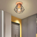 Axya Vintage Industrial Wood Ceiling Lights Retro Loft Plafonniers