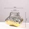 Axyaa Geometric Gradient Glass Flower Vase - Home Decor Accessory