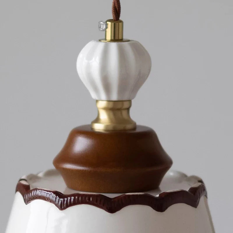 Axyaa Nordic Ceramic LED Pendant Light for Home Dining Living Room Decor