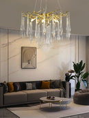 Axyaa Large Droplet Crystal Chandelier for Modern Living Room and Bedroom