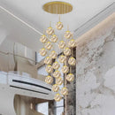 Axyaa Glass Ball LED Ceiling Chandelier for Modern Luxury Home Decor