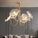Axyaa Nordic Glass Flower Pendant Light for Home Decor and Restaurant Ambiance