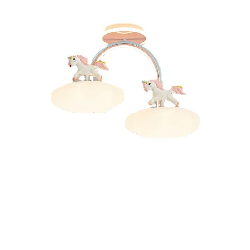 Axyaa Unicorn Cloud Light for Kids Room, Full Spectrum Eye Protection, Princess Theme