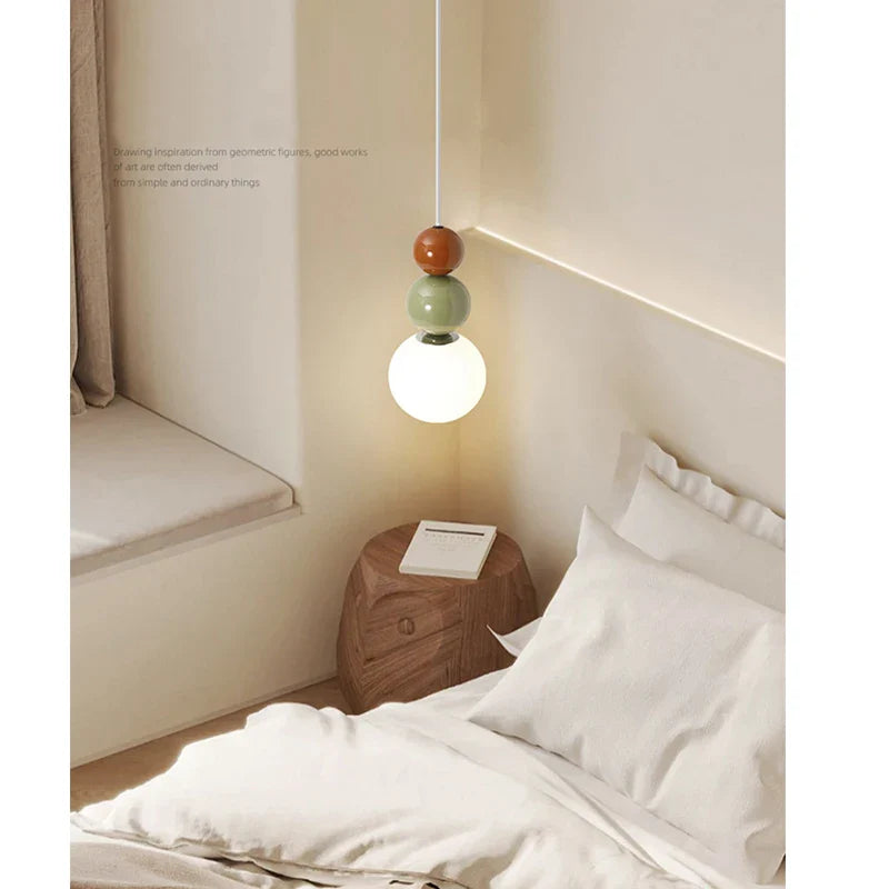 Axyaa Nordic Cream Style Bedside Pendant Light