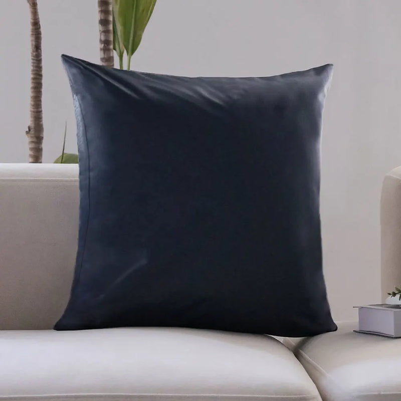 Axyaa PU Leather Cushion Cover 45x45 Nordic Style Sofa Throw Pillow Home Decor