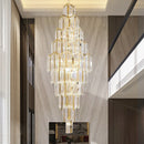 Axyaa Modern Crystal Chandelier High Living Room Lighting