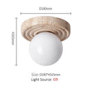 Axyaa Natural Yellow Limestone Ceiling Lamp - Creative Japanese Style Lighting
