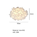 Axyaa White Flower LED Ceiling Light with Remote Control Dimming