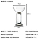 Axyaa Clear Glass Minimalist Floor Lamp for Modern Living Room Bedroom Decorating
