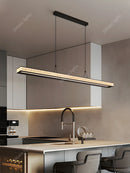 Axyaa Modern LED Linear Pendant Light Chandelier for Dining Room, Kitchen, Living Room