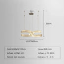 Axyaa Crystal LED Pendant Lights Remote Control Dimmable Steel Suspension Lamp