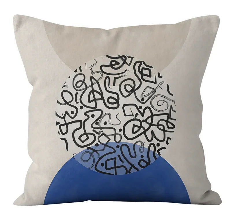 Nordic Abstract Geometric Lines Pillowcase for Home Decor - Axyaa
