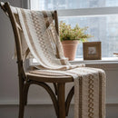 Axya Cotton Linen Striped Table Runner with Dual Color Tassels