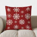 Axyaa Christmas Trees & Snowflakes Throw Pillow Cover for Sofa, Bedroom, Car
