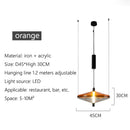 Axyaa UFO Spaceship Pendant Light with LED Glass Shade for Dining Room & Living Room