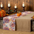 Axyaa Watercolor Mandala Flower Lines Table Runner
