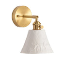 Axyaa Elk Ceramic Lampshade LED Wall Sconce, Nordic Modern Lighting for Bedroom, Bathroom
