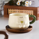 Axyaa Butterfly Ceramic Coffee Cup Tea Mug Camellia Flower Home Breakfast Gift