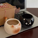 Axyaa Ceramic Cat Coffee Cup 300ml: Cute Kawaii Mug for Tea, Milk, Juice - Ideal Gift