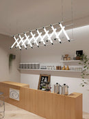 Axyaa Nordic LED Black Gold Chandelier for Dining Room Kitchen Lighting