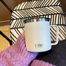 Axyaa Stainless Steel Coffee Mug with Visual Lid - Minimalist Design & Portable