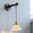 Axyaa Nordic Ceramic Flower Wall Lamp for Modern Bedroom Decor & Lighting
